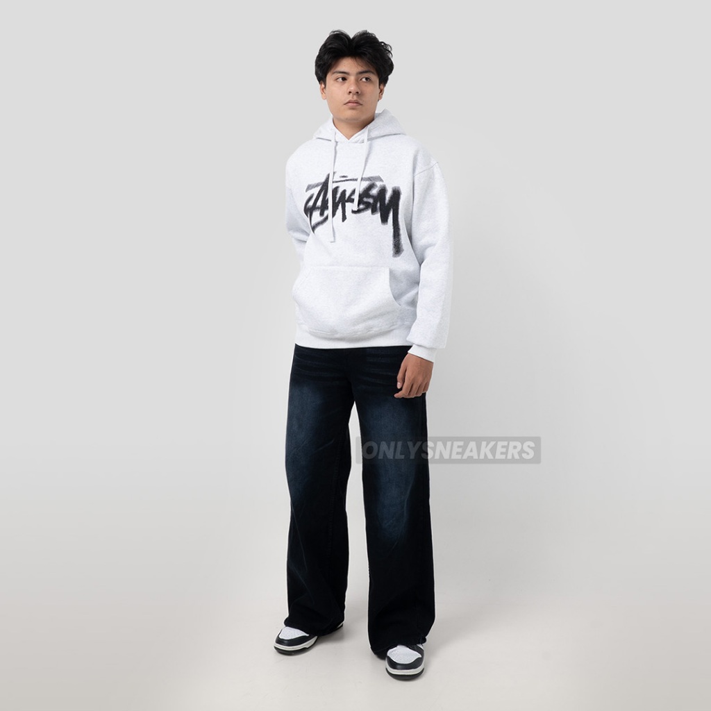 STUSSY DIZZY STOCK ASH HEATHER HOODIE
