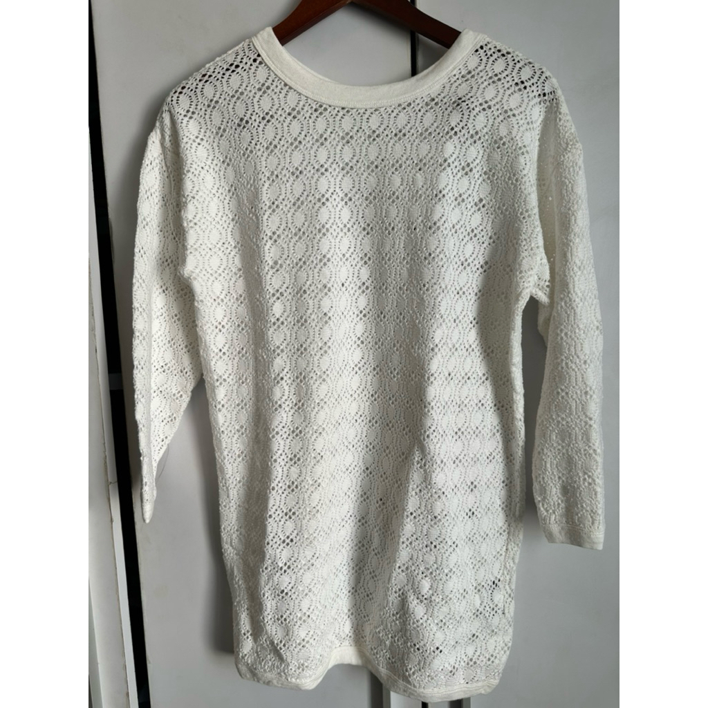 Outer rajut wanita putih M/L