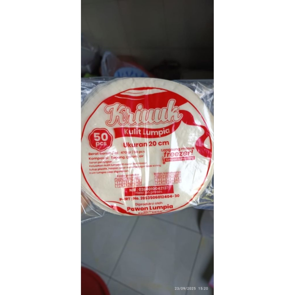 Paket 5 pcs Hemat Kulit Lumpia Sobek Siap Goreng - Kulit Lumpia Halal Beku