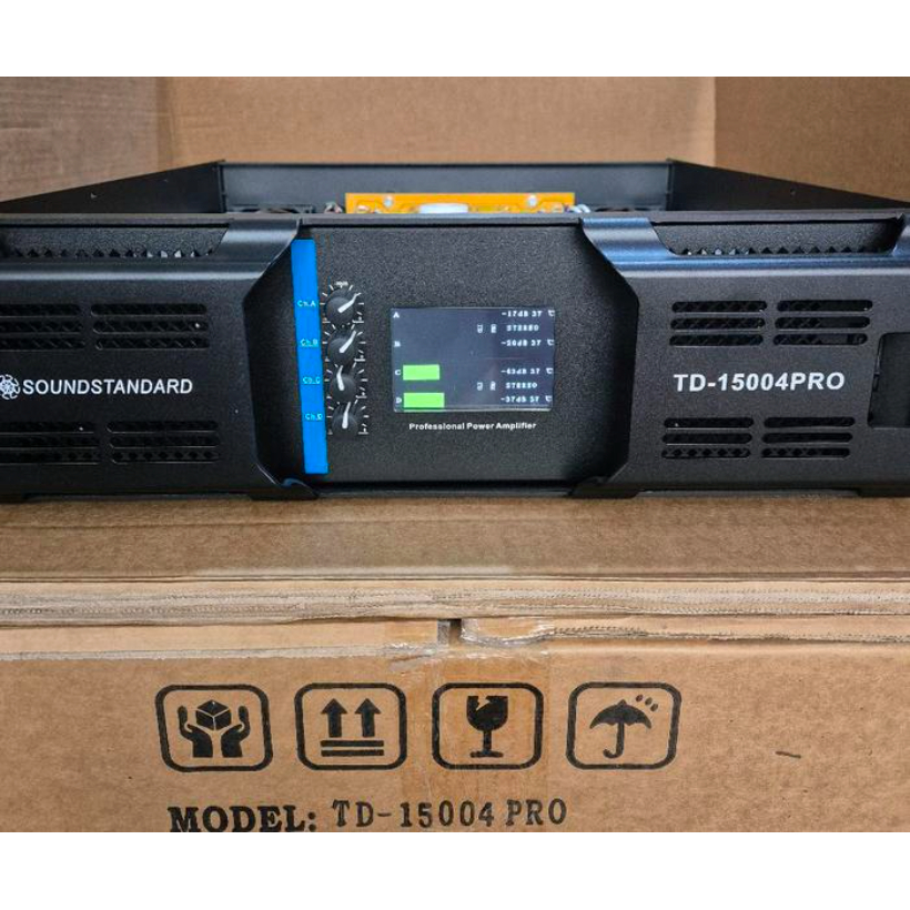 POWER AMPLIFIER SOUNDSTANDARD TD15004 4CH 4X1500 WATT SOUNDSTANDAR 3U td 15004 CLASS H LED LAYAR