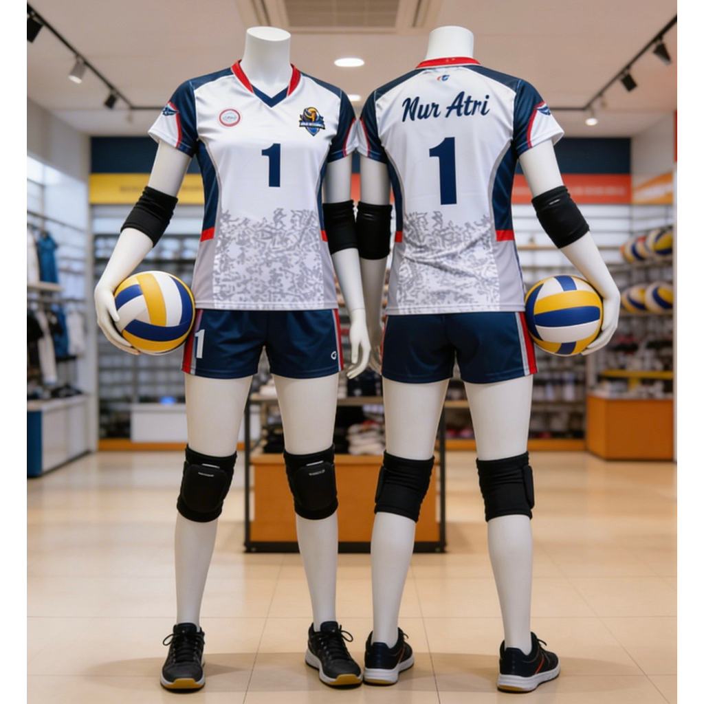 JERSEY VOLI WANITA NAVY BARCODE