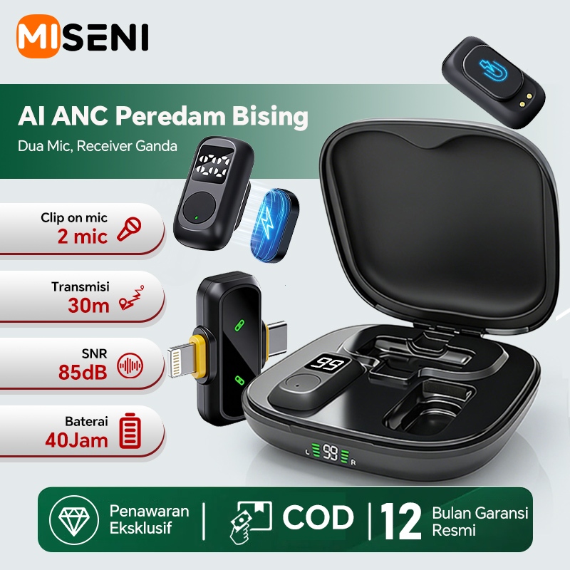 X23 Dual Mikrofon Wireless Lavalier Clip on Magnetic Mic Plug & Play Lapel Mic,Mikrofon HP Tanpa Kab