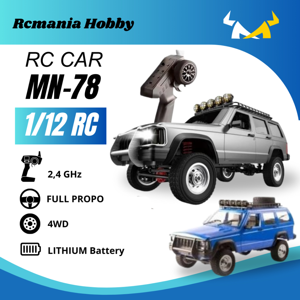 RC Car MN78 Mobil Remot Kontrol MN78 Mobil Crawler Offroad RTR Skala 1:12 RC Luar Ruangan