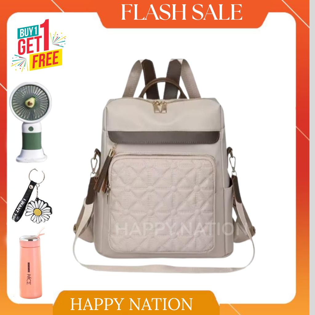 HAPPY NATION - TAS RANSEL WANITA  MINI KOREA | TAS RANSEL  | TAS RANSEL ANTI AIR WANITA