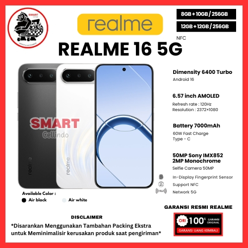 HP REALME 16 5G 12/256GB, 16 5G 8/256GB, 15 5G 12/256GB & 15 5G 8/256GB (BNIB)