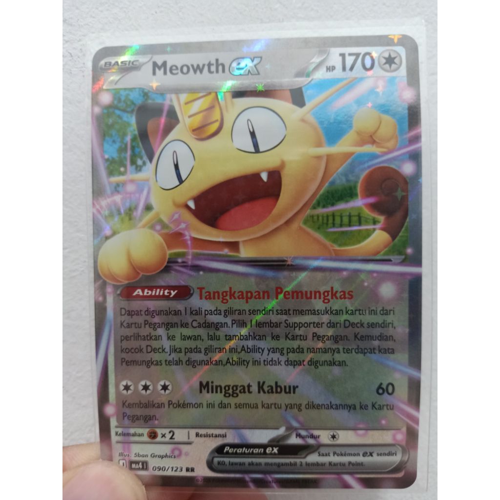 Pokemon Kartu TCG MEOWTH EX RR LEDAKAN PENIADA