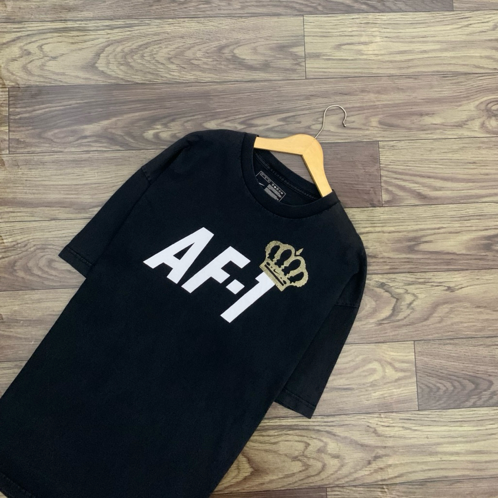 Kaos NK AIR FORCE 1 ONE Branded Black Tee TShirt