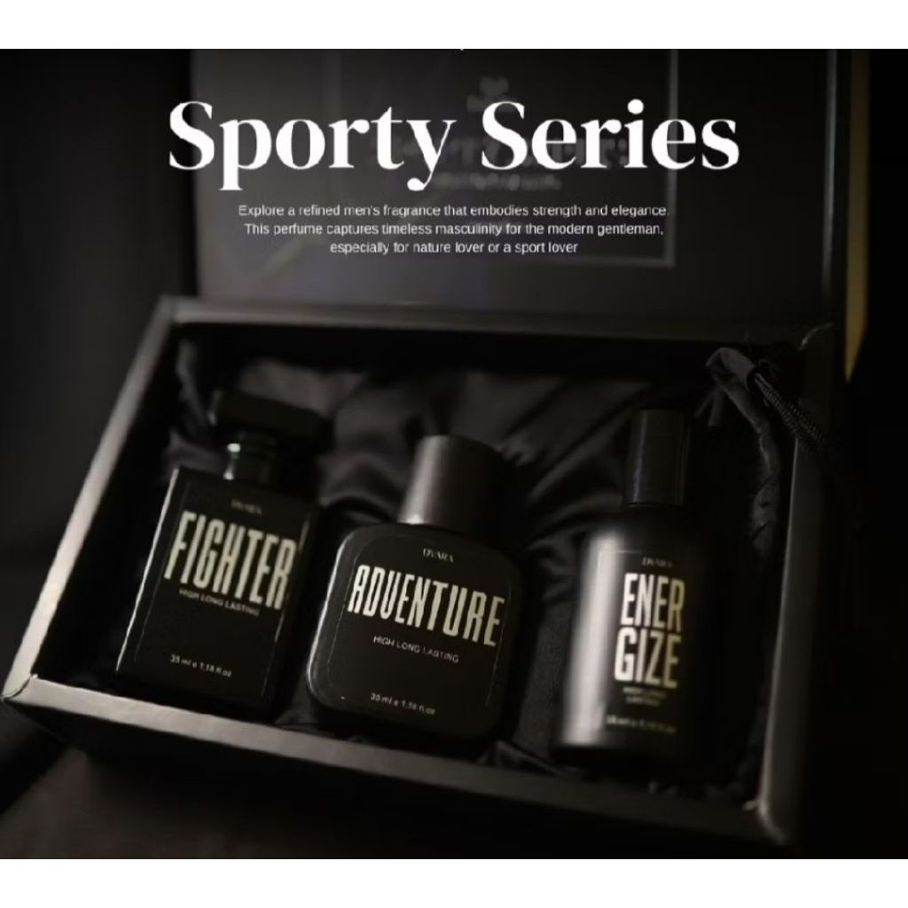 dapat 3 botol Parfum Pria dan Wanita Dvara Sporty Series - Aroma Segar, Tahan Lama, Premium