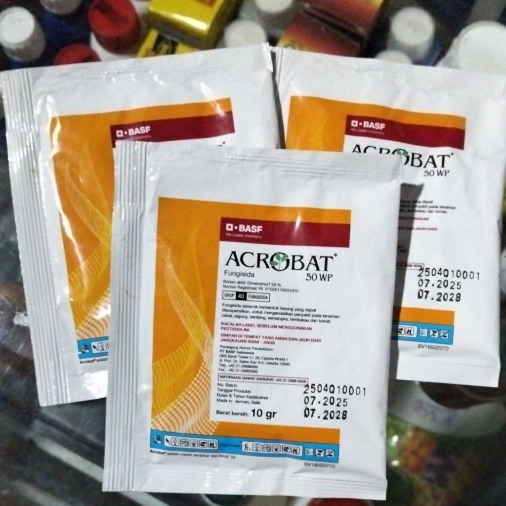 Fungisida Sistemik Acrobat 50WP 10g - Dimetomorf 50% untuk Jagung, Kentang, Cabai
