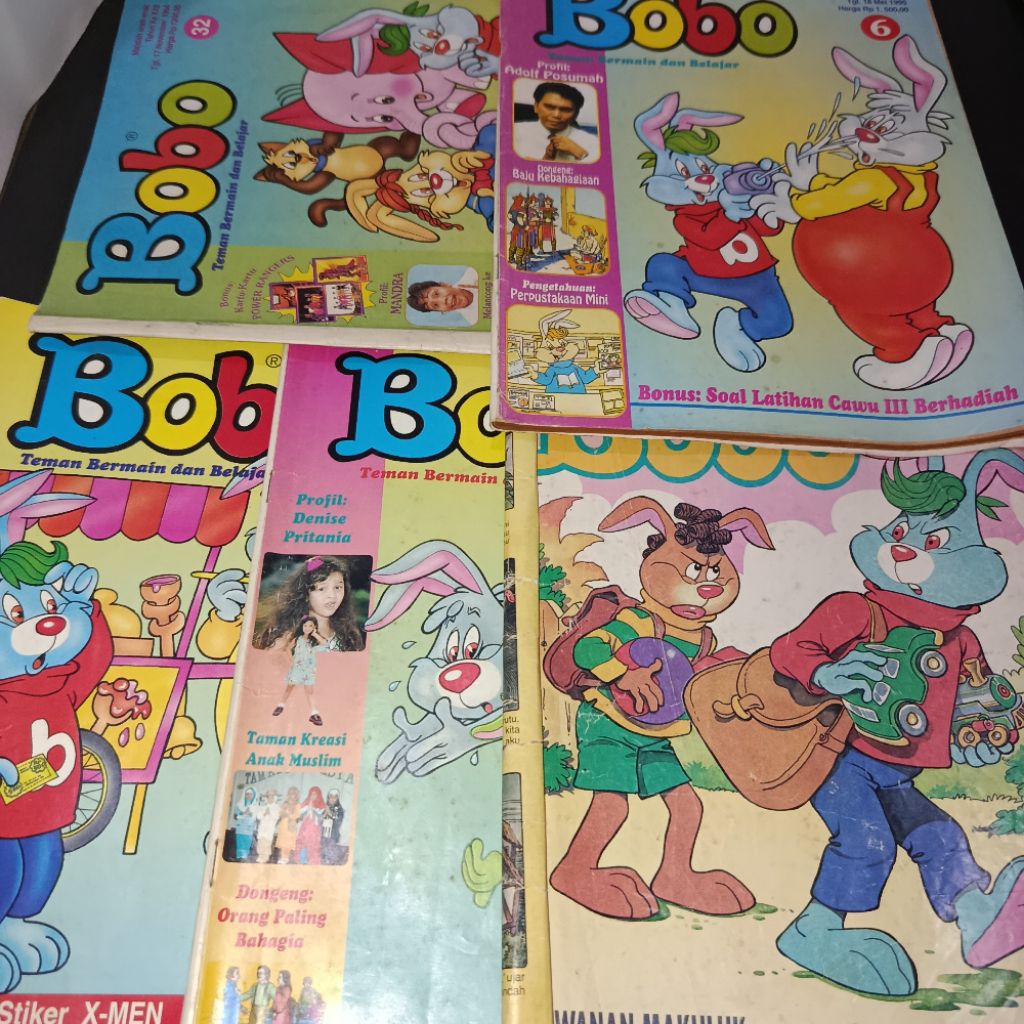 Majalah Bobo Jadul Lawas Era 90-an | Nostalgia Anak Generasi 90an (Paket Hemat)