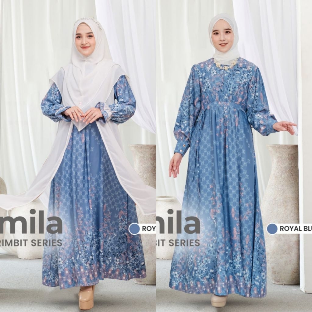 GIMI HIJAB - Yasmila Dress Gamis Motif Mewah Exclusive Premium Adem