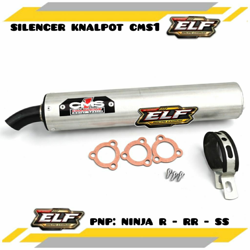 Silencer Knalpot CMS1 Untuk Ninja R RR SS Aluminium Las Anti Bocor PNP Suara Garing