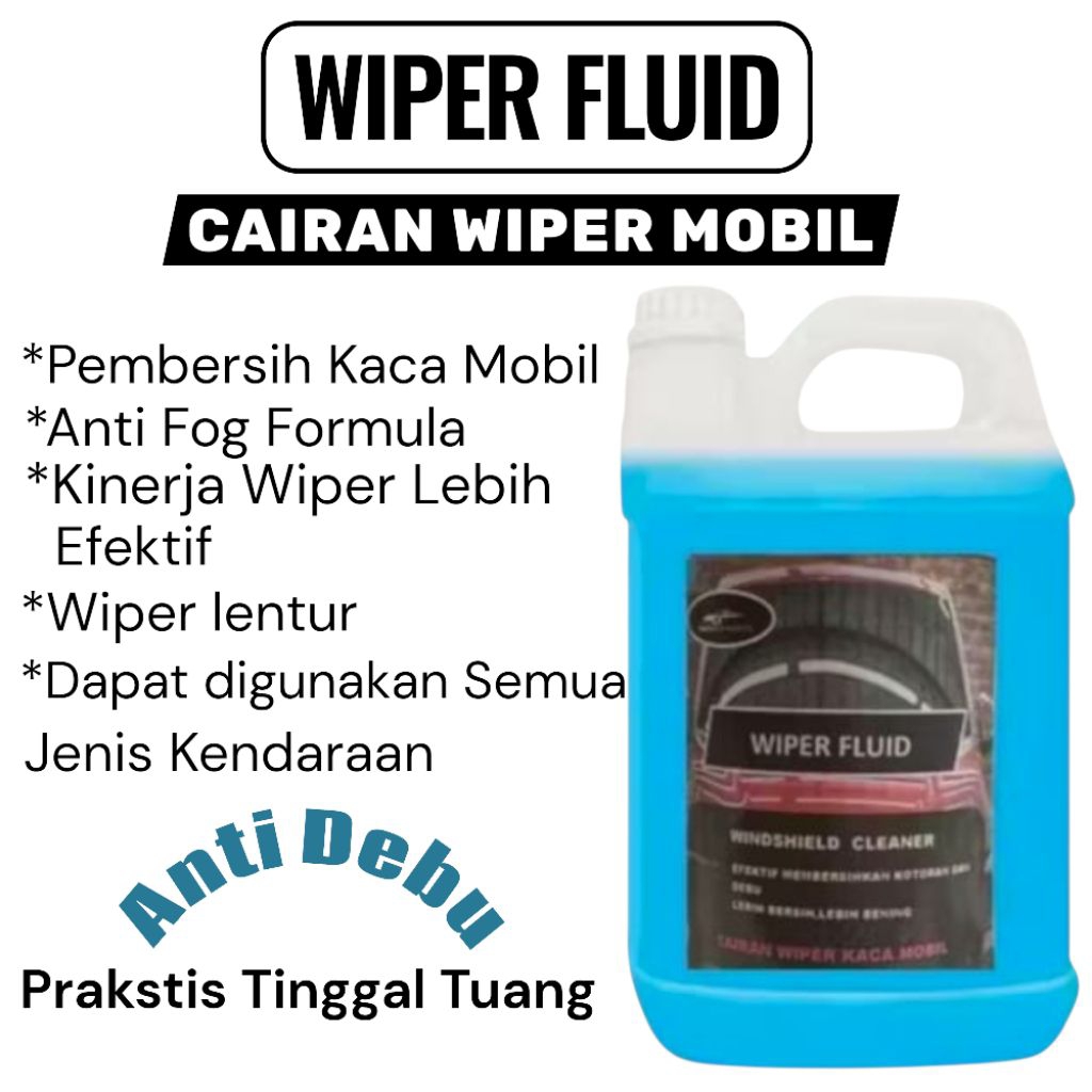 Air Wiper 4Liter Pembersih Kaca Mobil Cling Bebas Jamur,Kerak,Cegah Goresan