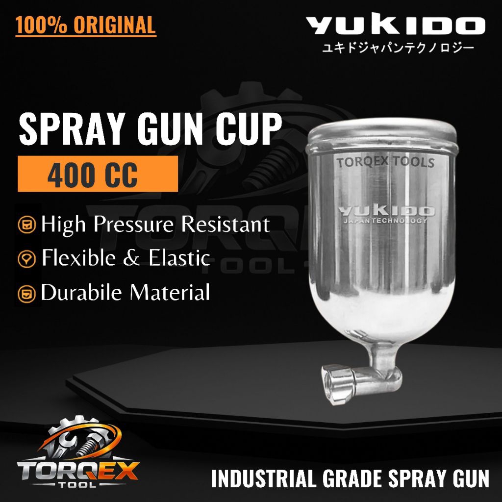 Yukido Spray Gun Cup 400cc Tabung Atas – Tabung Cat Spray Gun Universal Heavy Duty