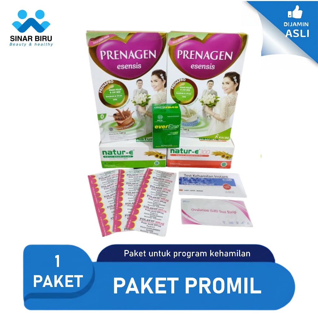 PAKET PROMIL SUAMI ISTRI AMPUH TERLENGKAP - SUSU PROMIL - VITAMIN E - ASAM FOLAT - FREE TESPEK