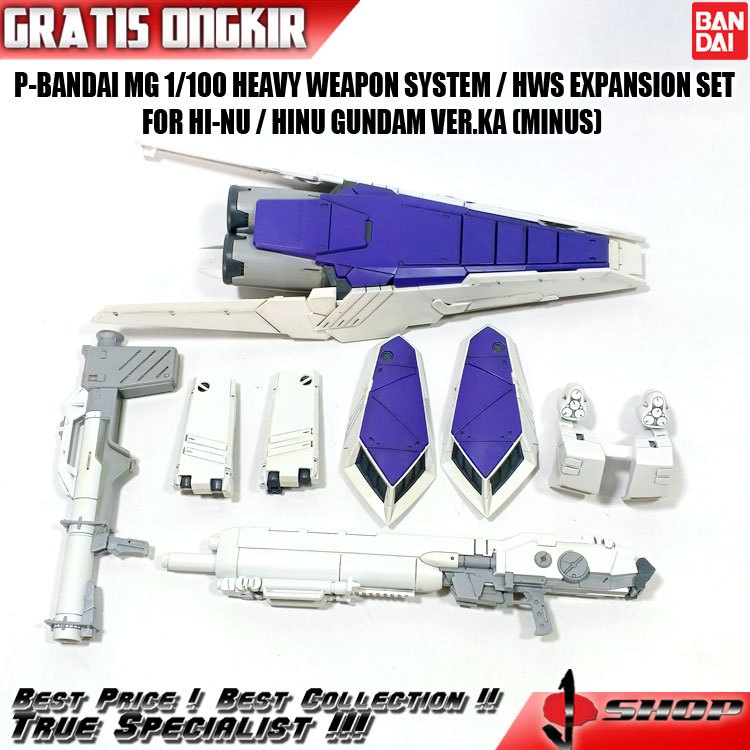 P-BANDAI MG 1/100 HEAVY WEAPON SYSTEM  HWS EXPANSION SET FOR HI-NU  HINU GUNDAM VER.KA (MINUS) LTDMG