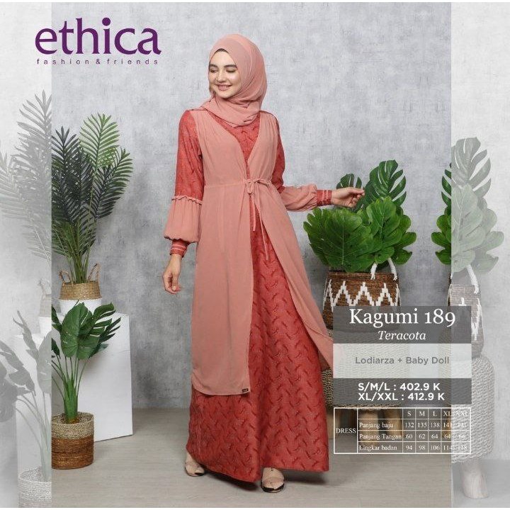 (COD) READY TERMURAH SARIMBIT/ COUPLE KELUARGA BY ETHICA KAGUMI 189 TERACOTA