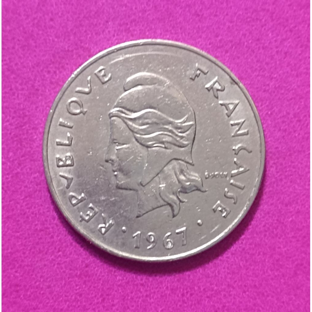UANG KOIN CALEDONIA 5O FRANCS