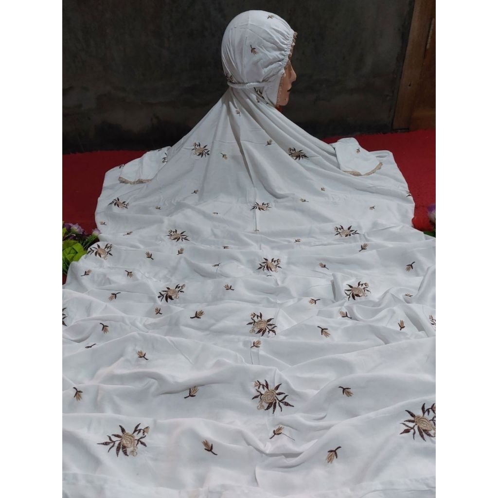 MUKENA LAJURAN DEWASA RAYON BORDIR