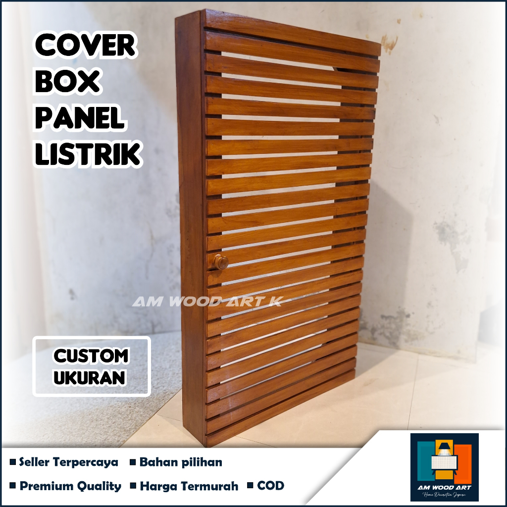 Cover Panel Kabel Listrik KWH MCB / Cover kayu box Custom