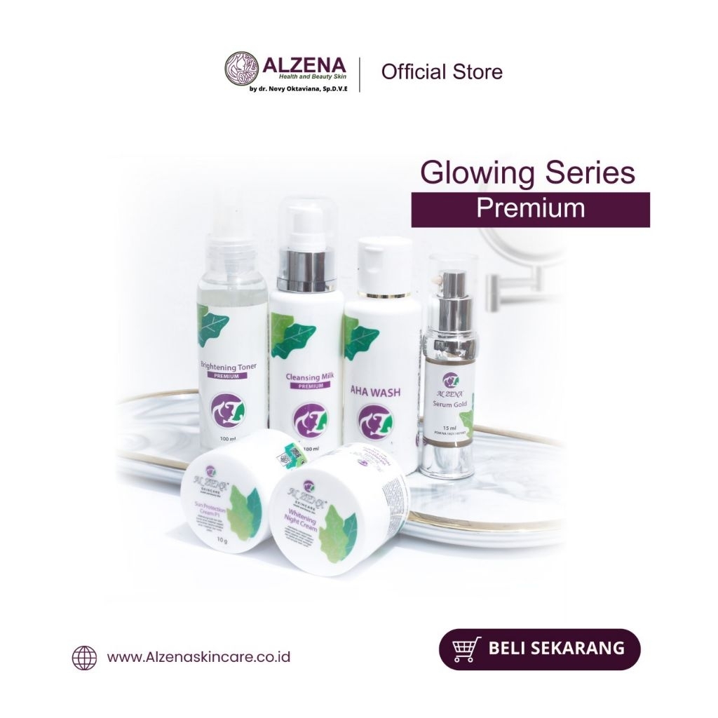 PAKET KOMPLIT GLOWING( Tanpa bedak ) ALZENA SKINCARE