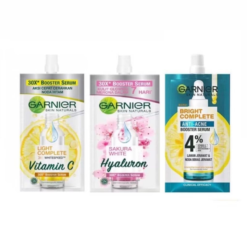 Garnier serum sachet 7,5ml Anti acne | Sakura glow | Vitamin C