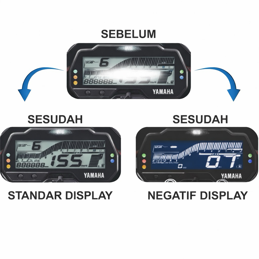 Polarizer LCD Speedometer Yamaha R15 V3 Original [ Solusi Sunburn ]