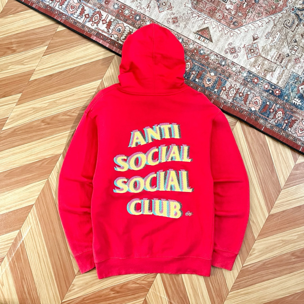 Hoodie Red Sablon Art Font Blur