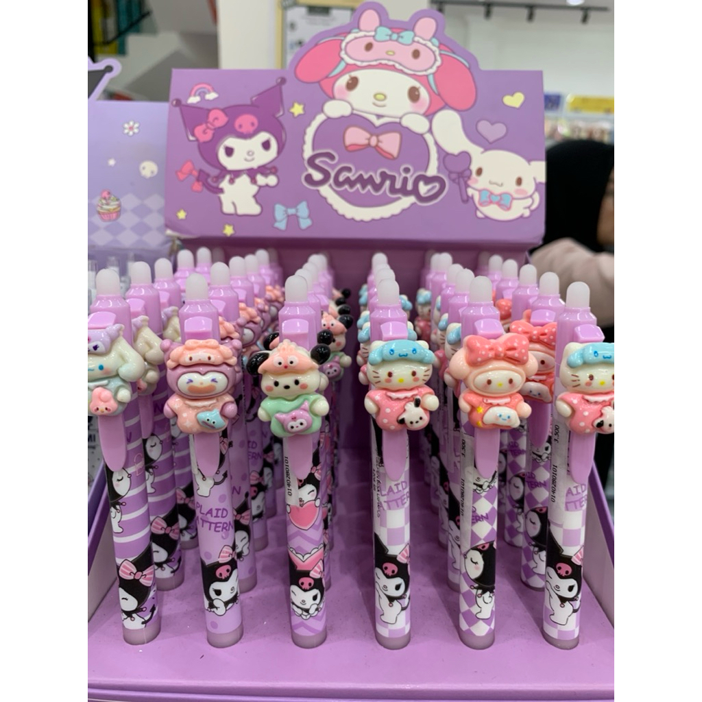 Pulpen Gel Tinta Hitam | Pulpen Gel Bisa Dihapus | Karakter Sanrio
