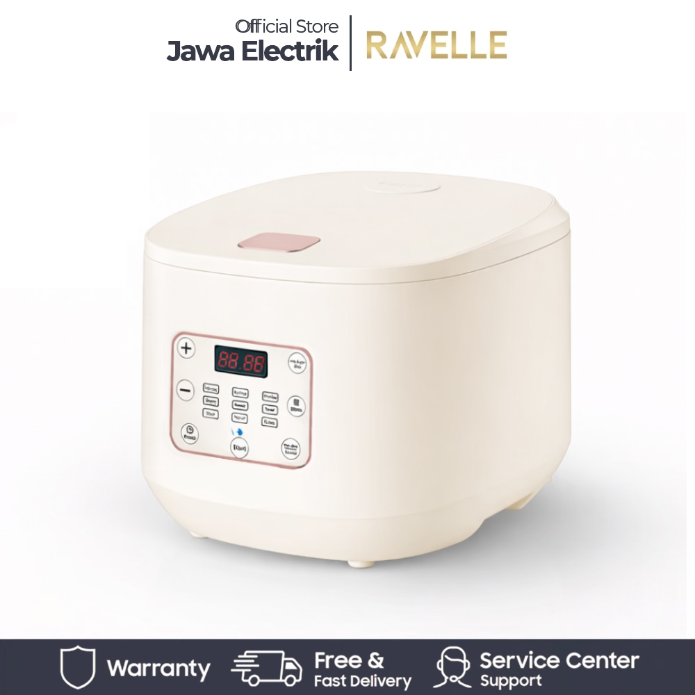 RAVELLE Rice Cooker Digital Low Carbo 5L- Penanak Nasi - Low Watt