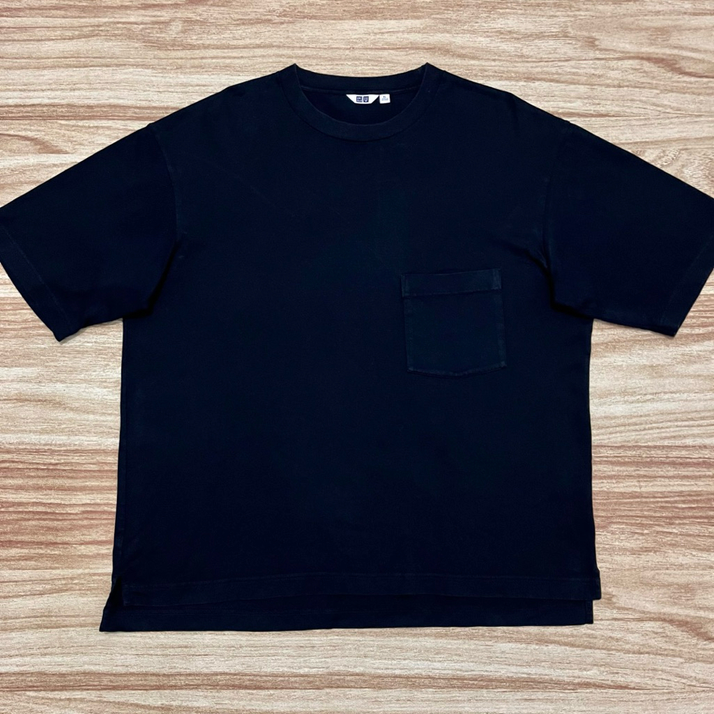 T-Shirt UNIQLO U Oversize Pocket Black (XL)