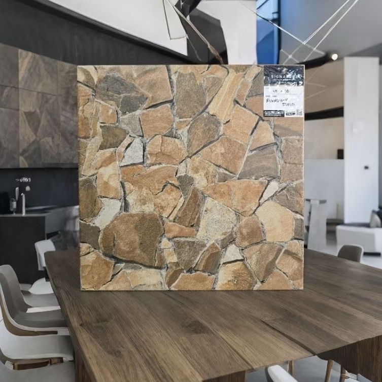 Keramik Lantai 40x40 Riverstone Gold || Signature