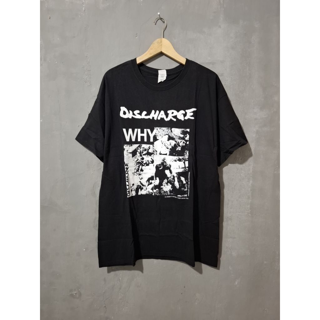 T-shirt band DISCHARGE - why | original merch Budjangan Kolektif