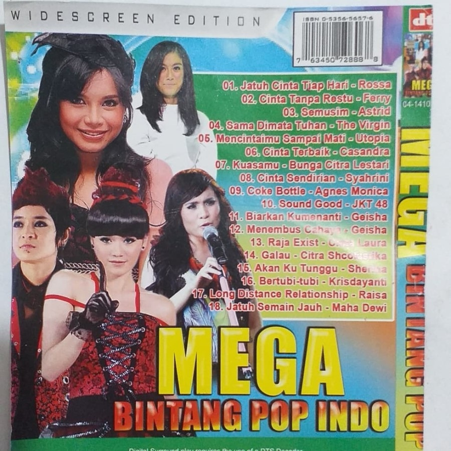 Kaset DVD Lagu Indonesia Mega Bintang Pop Collection
