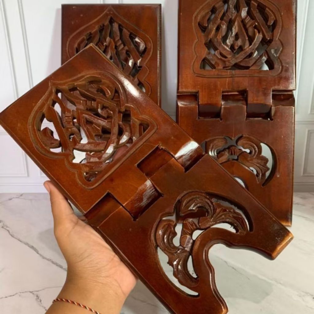 REKAL/Rekhal/Rehal,meja lipat Al Quran,/tempat baca AL Qur'an