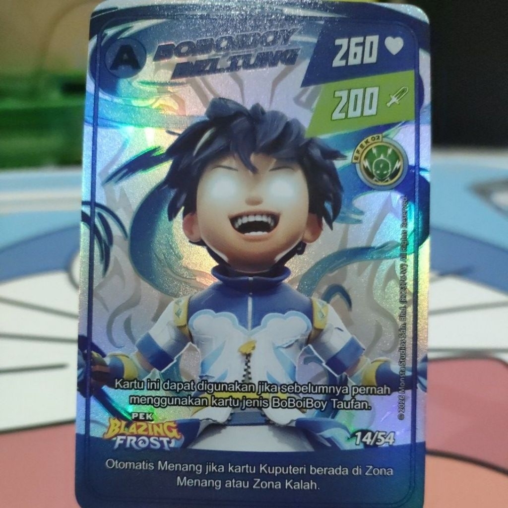 Monsta Galaxy Card Pek Blazing Frost Kartu BoBoiBoy Beliung Limited Edition