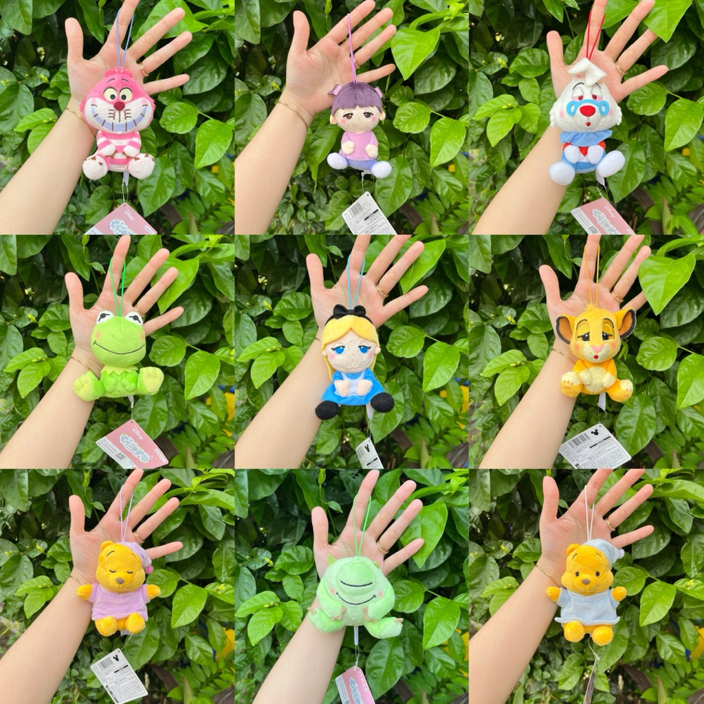 Gantungan Kunci Boneka Disney Pooh Pajamas Alice White Rabbit Lion King Boo Monster Inc Chesire Mike