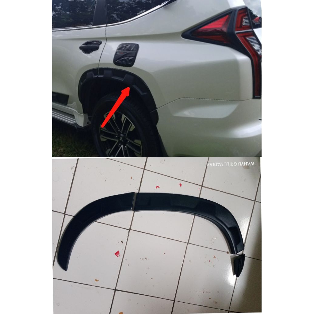 over fender Pajero sport bagian belakang body/bemper
