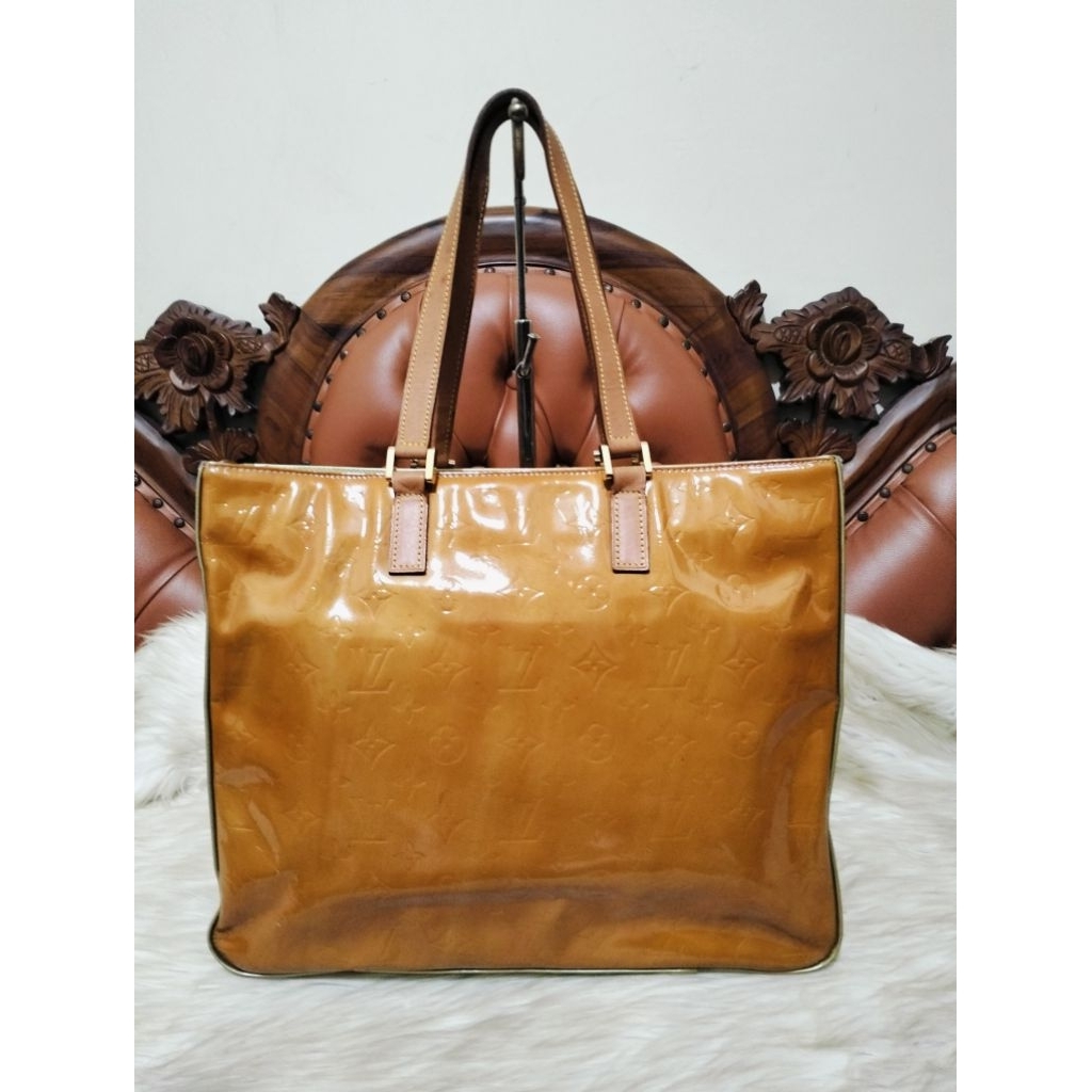 Louis Vuitton 2 tone patent leather Tote Shoulder Bag
