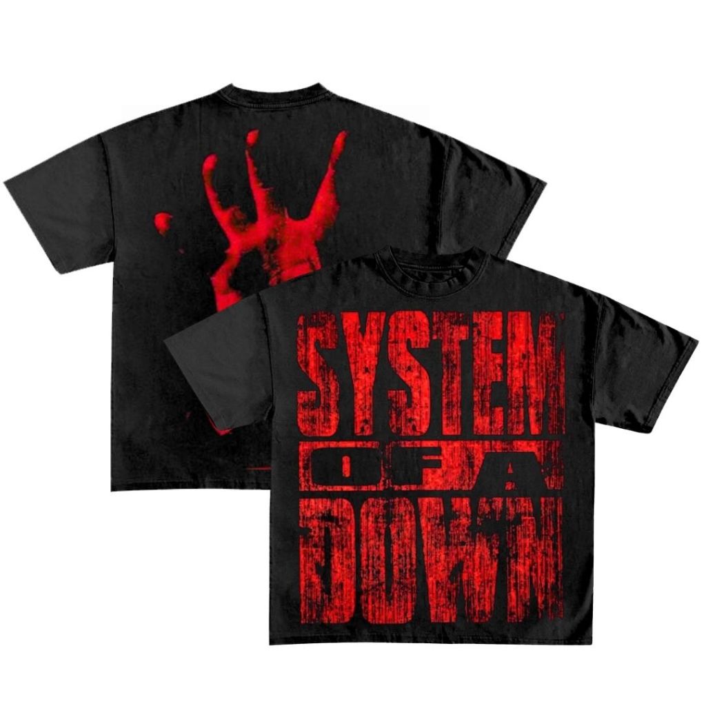 DBRONX "System of a Down" Oversized T-Shirt | Black | Kaos Oversize | Vintage | Atasan | COD | SOAD