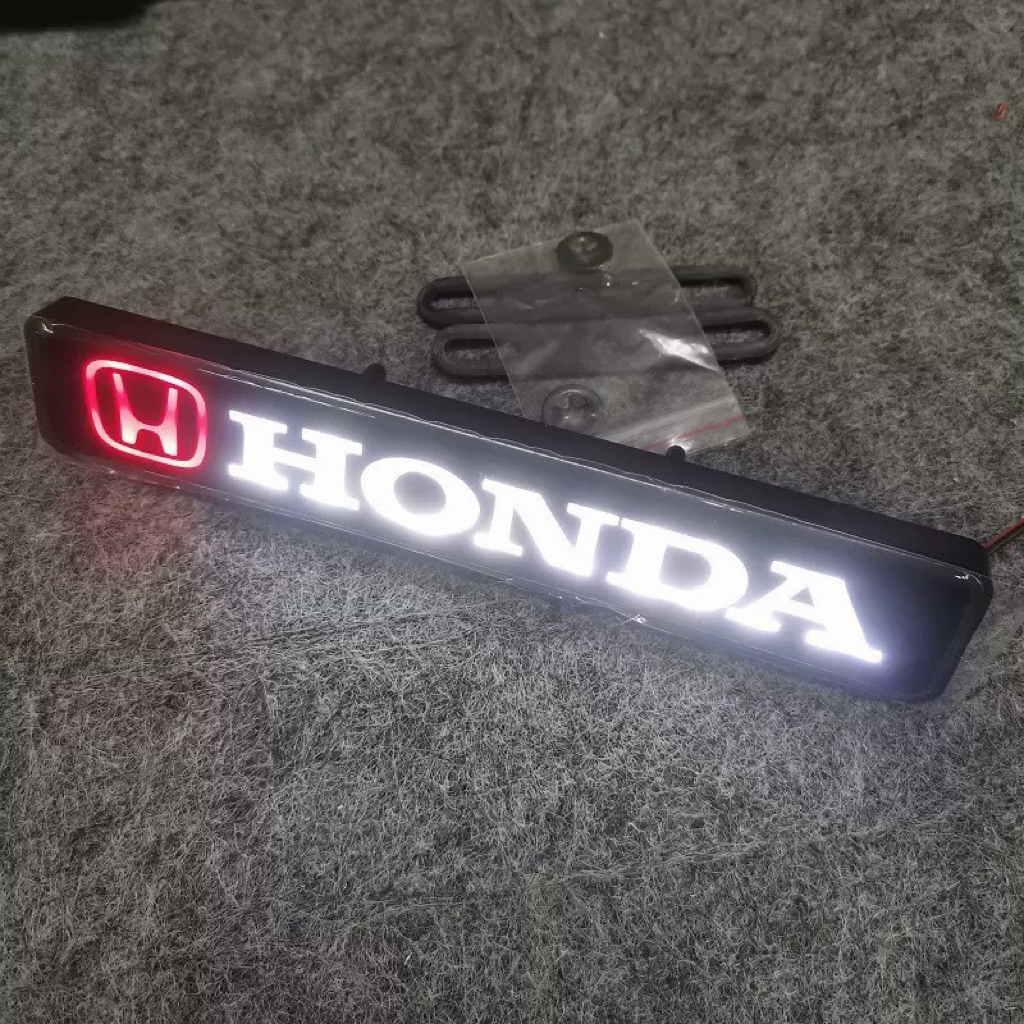 Emblem Logo Honda Grille Depan Lampu LED Menyala - Variasi Grill Mobil Honda