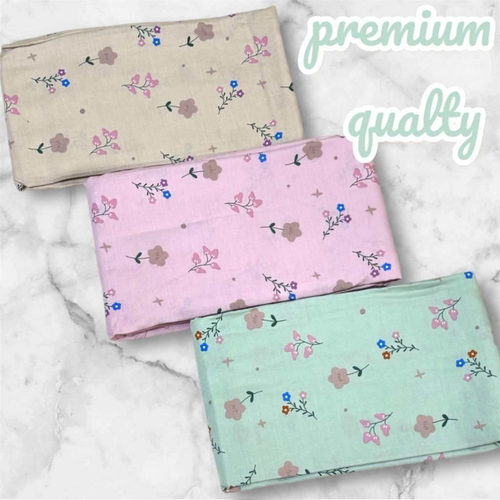 kain rayon katun rayon motif bunga bahan daster mukena piyama dll