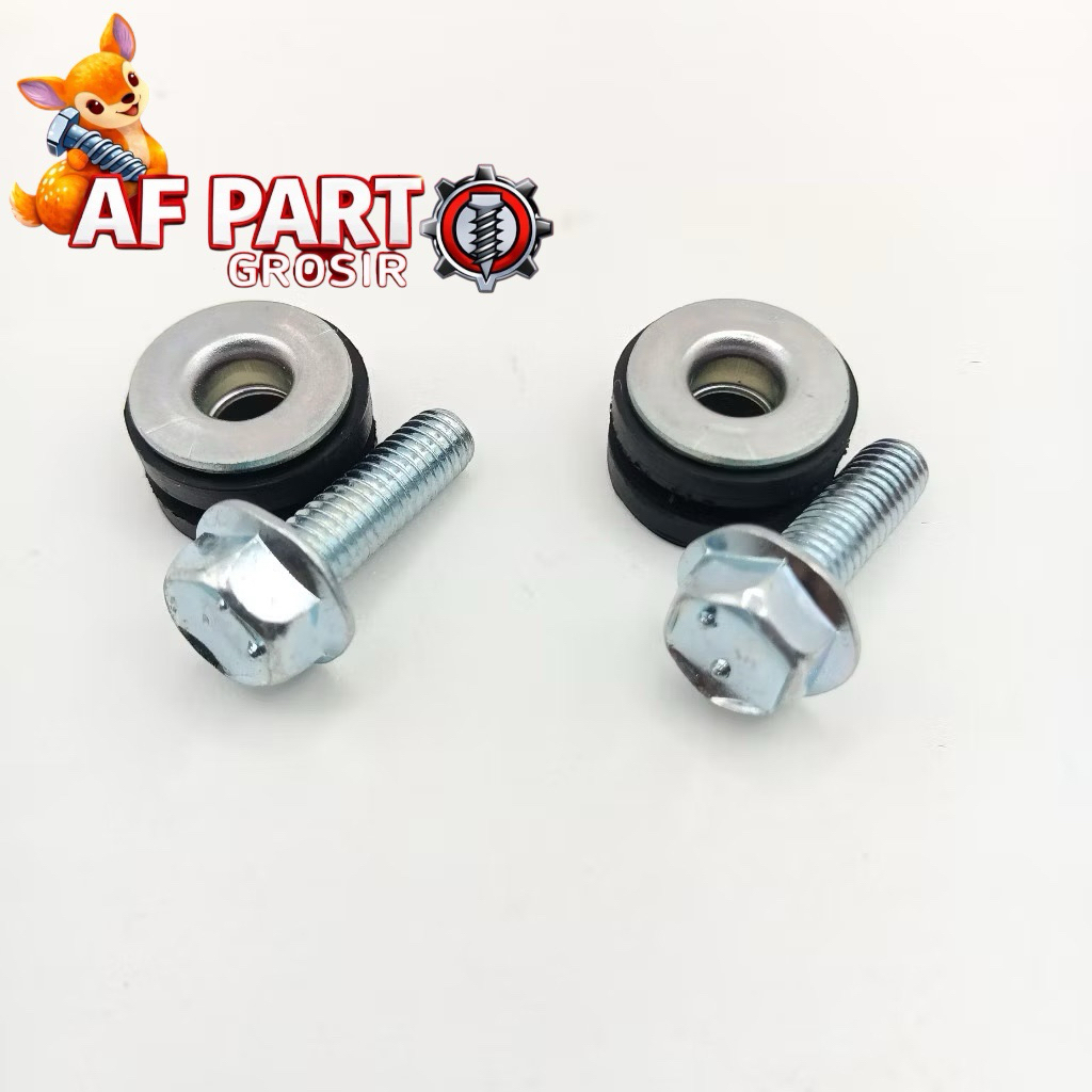 Baut Karet Bosh Dudukan Tameng Knalpot YAMAHA Mio Smile/Sporty Mio Soul Fino Mio J Mio M3 Soul GT XE