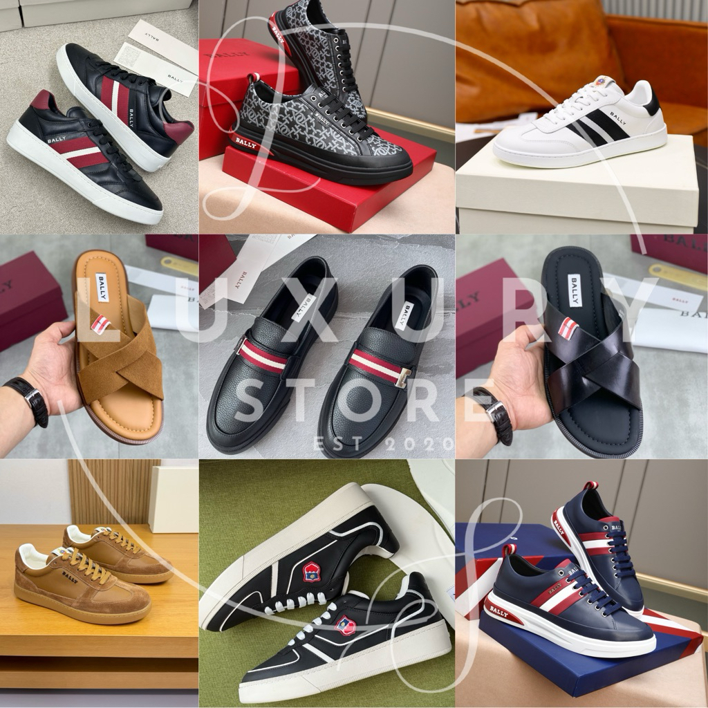 LUXURY STORE Sepatu Bally 40+ Model Sneakers Casual Style Sepatu Pria Kerja Original Quality