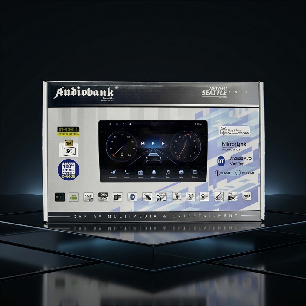Head Unit Android Audiobank Settle AB-TV6911 9 Inch RAM 2/64GB QLED Screen