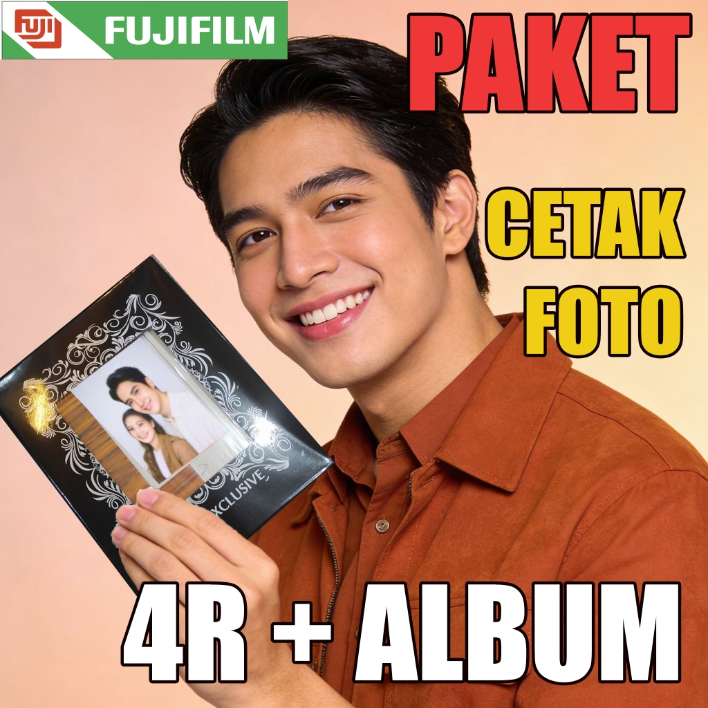 PAKET CETAK FOTO 1 Roll + ALBUM UKURAN 4R (40 FOTO)
