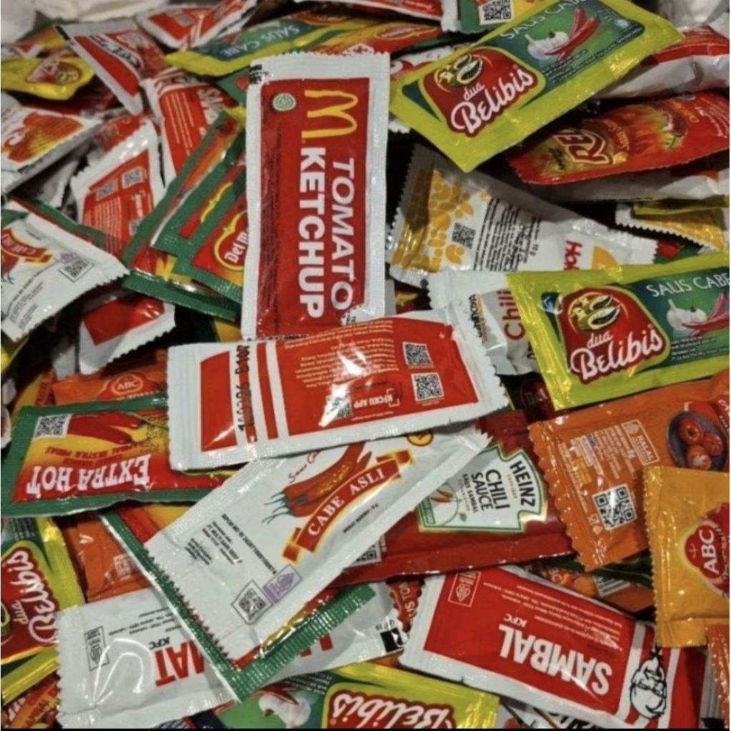 Sambal Mcd Sachet Kfc Sachetan Sambel Chili Del Monde Chilli Cabe Cabai Saus Pizza Heinz Belibis ABC