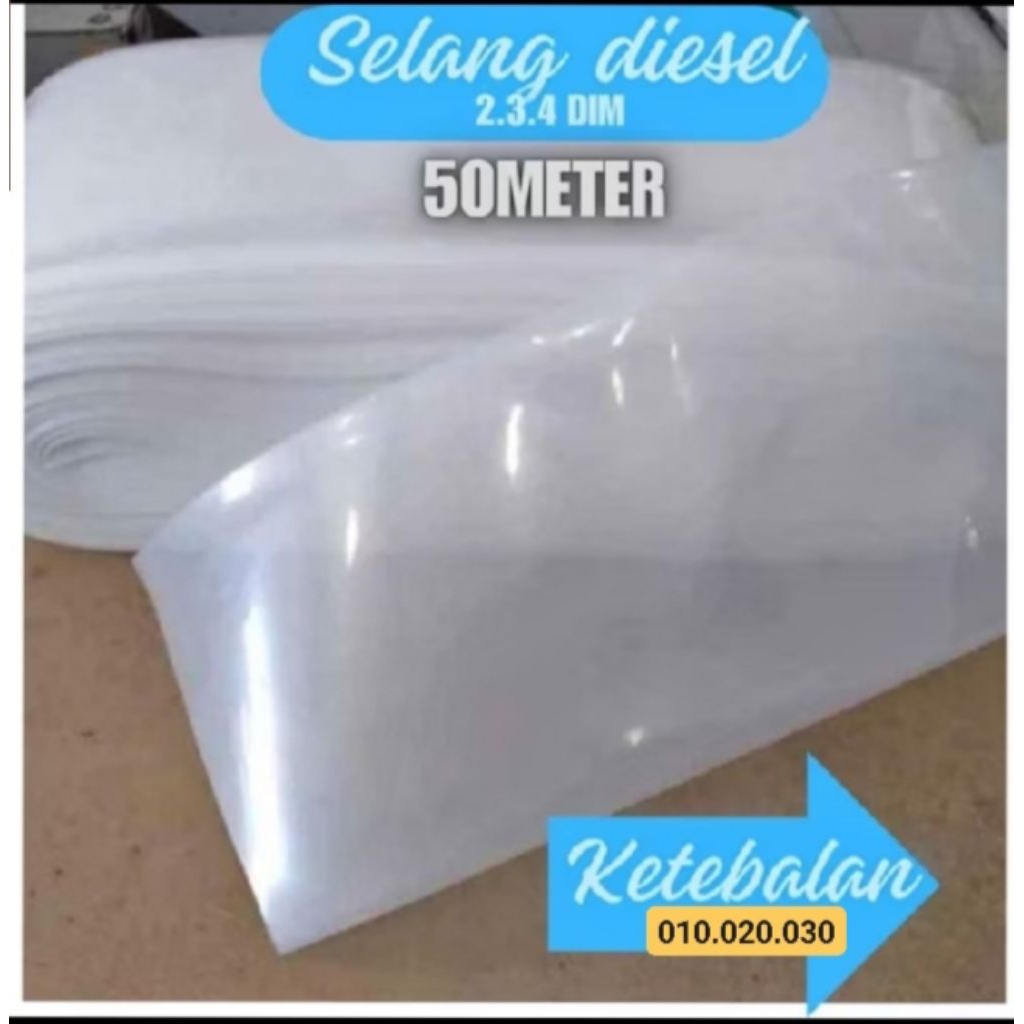 Selang plastik 3inch 4inch, panjang 50 meter