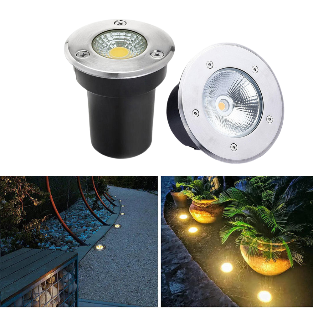 Lampu Sorot Tanam Lantai Taman Ground Light Waterproof Outdoor Lampu Sorot Taman Outdoor Mewah