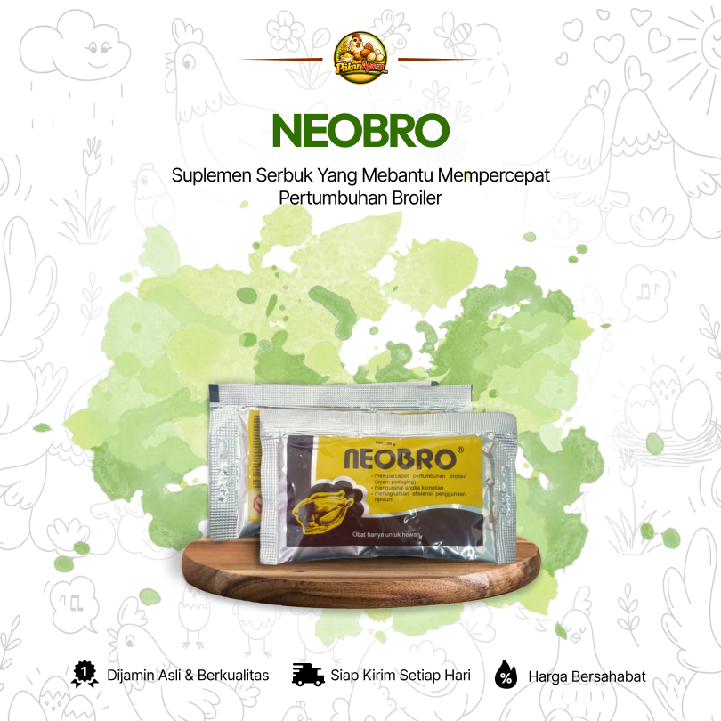 Neobro Medion – Suplement Serbuk Ayam Broiler & Petelur | Antibiotik & Growth Promoter | 50 g | Medi